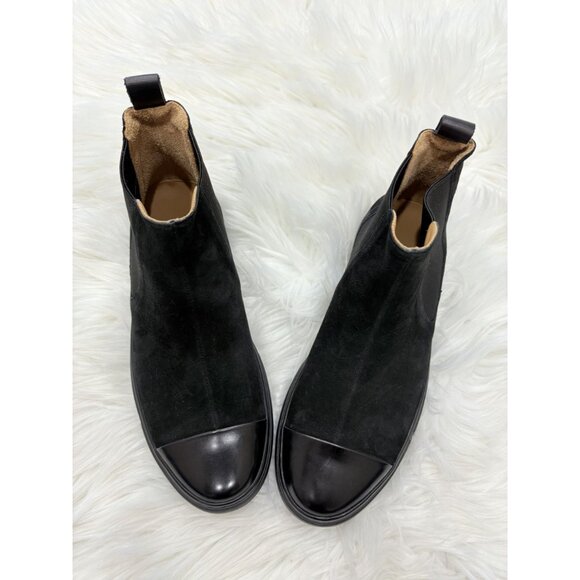 Handcrafted in Italy Suede Cap Toe Chelsea Boots Vibram Sole 37 6.5 - Picture 4 of 4